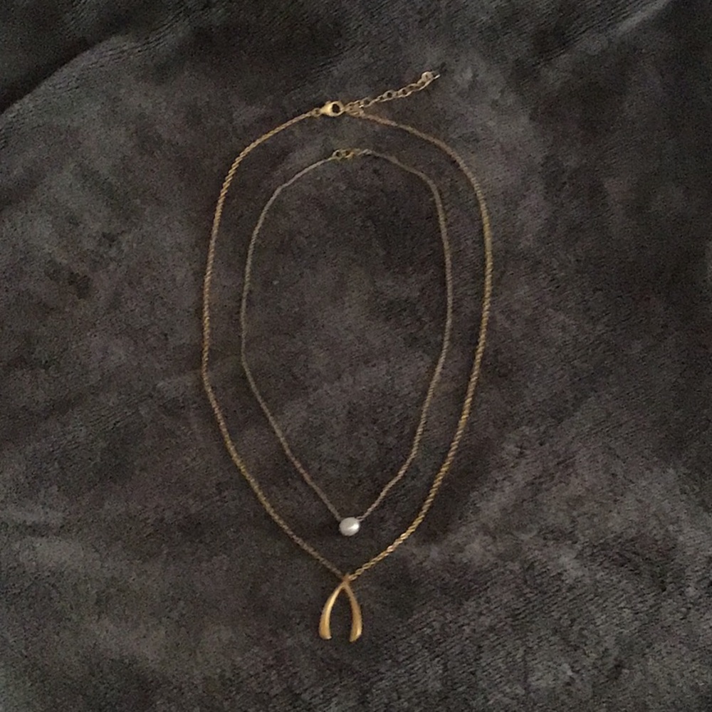 Wishbone and Pearl Necklaces